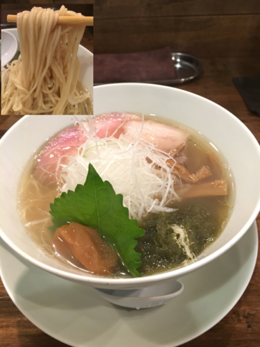 「梅塩拉麺 900円」@創作麺工房 鳴龍の写真