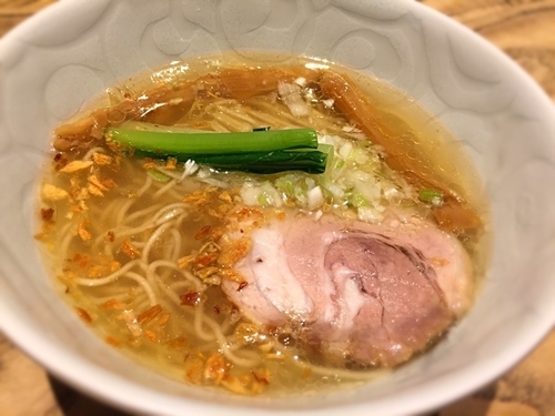 「ミニ塩らぁ麺」@支那そばや 新横浜ラーメン博物館店の写真