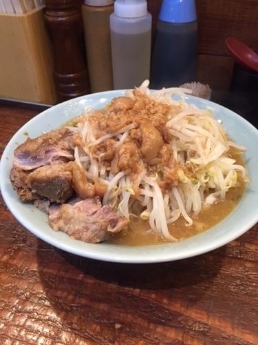 「小ラーメン　750円（麺→豆腐へ変更）」@立川マシマシの写真