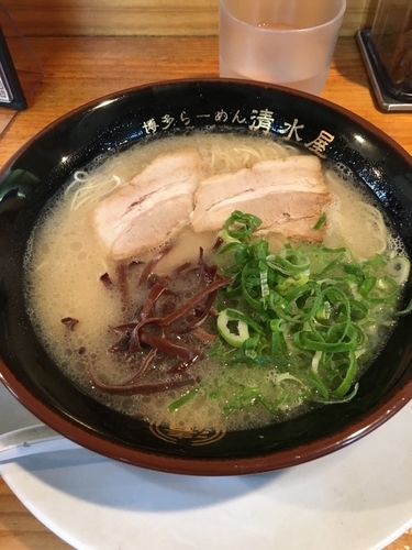 「博多ラーメン600円」@博多ラーメン 清水屋の写真
