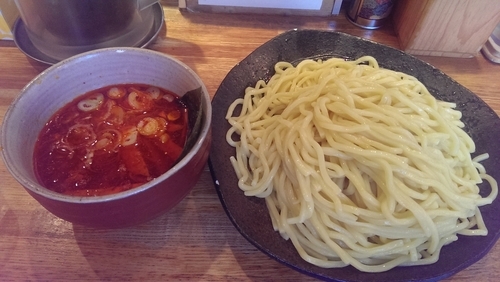 「辛味つけ麺、特盛、辛さMAX」@つけ麺屋 やすべえ 下北沢店の写真
