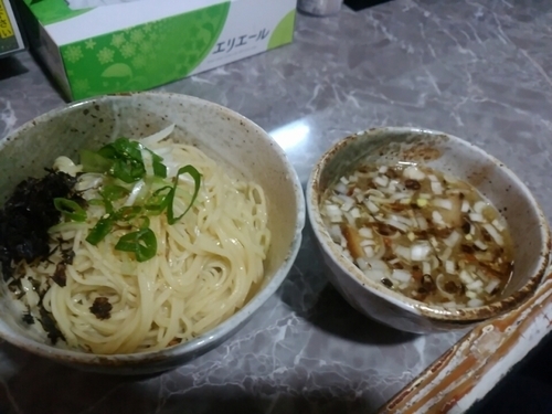 「塩つけそば700円＋麦酒他」@製麺raboの写真