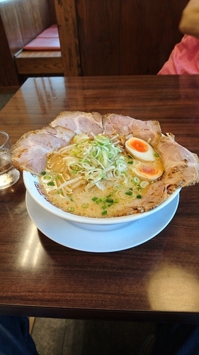 「白みそチャシュー麺+味玉」@ラーメン屋 壱番亭 境店の写真