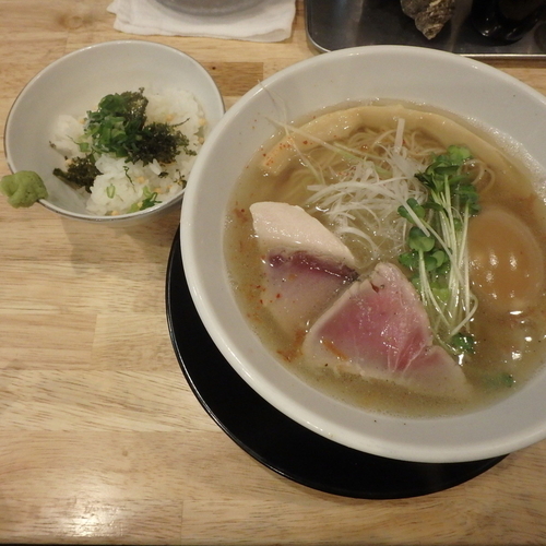 「海鮮塩卵＋わさびご飯(950円)」@福島壱麺の写真