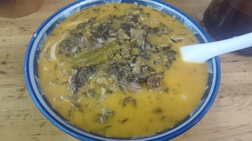 「高菜牛肉刀削麺」@華隆餐館の写真