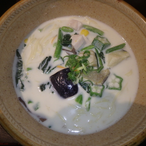 「ラーメン並盛(790円)、替えメシ(100円)」@グリーンカレー専門店 メティの写真