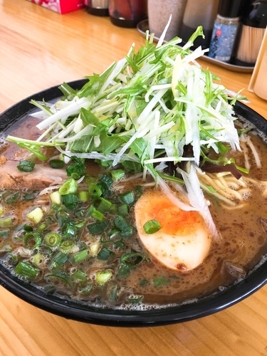 「野菜魚粉とんこつラーメン」@豚骨ラーメン 新井商店の写真
