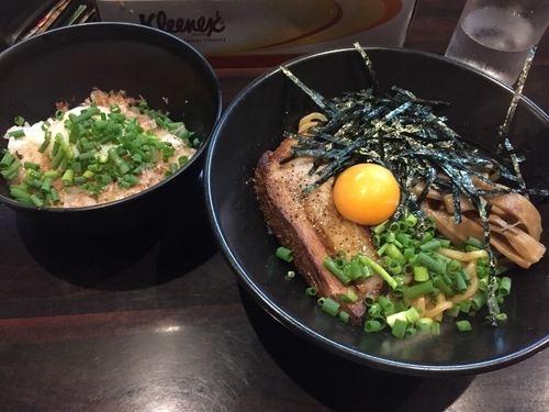 「醤油 こってり 並 750円 + 温玉丼 250円」@まぜそば専門店 大空の写真