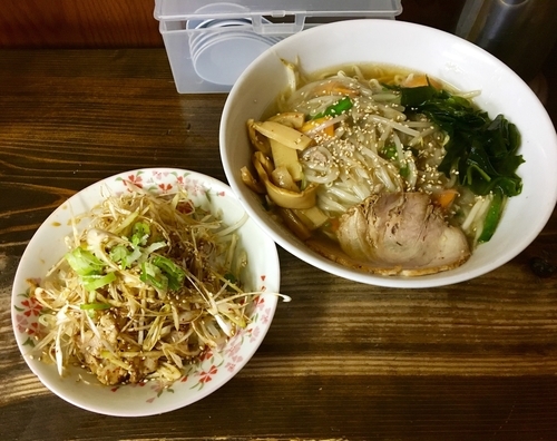「サンマーメン+ネギ飯」@九州大分ラーメン 麺恋亭 中華街店の写真