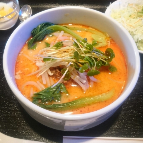 「旨辛担々刀削麺セット @500円(クーポン価格)」@満口の写真