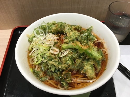 「春菊天そば」@いろり庵きらく 東京京葉店の写真