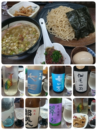 「つけそば800円＋カレー玉150円＋味玉(クーポン)他」@頓知房の写真