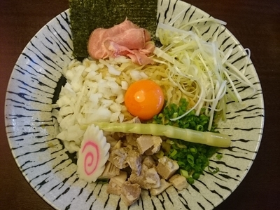 「濃厚玉子と比内地鶏の油そば ￥780」@麺匠えにしの写真