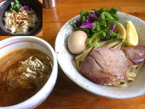 「【限定】濃厚オマール海老つけ（900円）＋〆ご飯＋味玉」@麺屋 むじゃきの写真