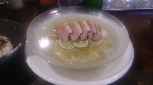 「フォアグラ丼と鴨酢橘そば」@麺や 庄のの写真