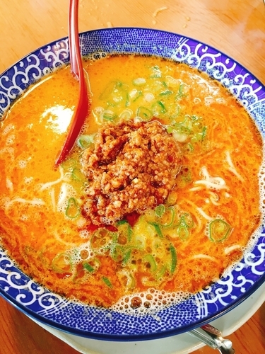 「濃厚ピリ辛とんこつ担々麺」@博多ラーメン鶴亀堂 太田新井町店の写真