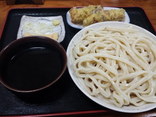「もり（並）￥480　+　ちくわ天￥130」@田舎打ち 麺蔵の写真