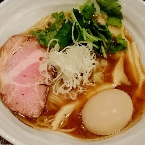 「【本日限定】鯵煮干と宗田節の冷やしそば 750円＋味玉」@まぜそば 一心不乱の写真