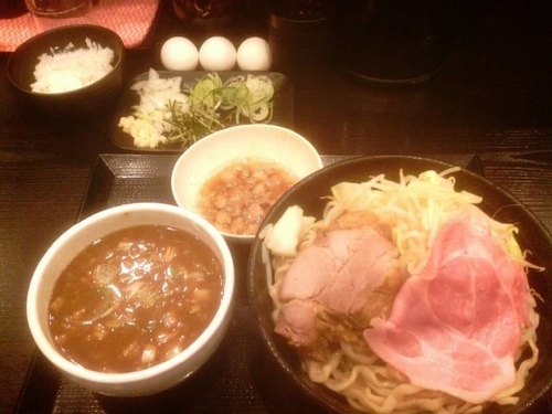 「極・どろつけ麺 大(冷)+追い飯(白)　950円」@つけ麺 どでんの写真