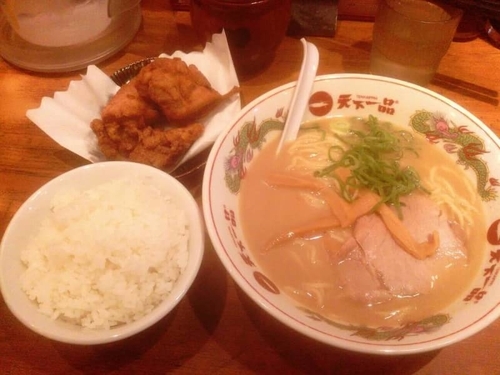 「唐揚げ定食(こってり)1030円」@天下一品 大宮東口店の写真
