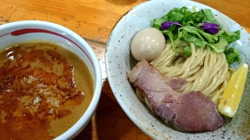 「【限定】濃厚オマール海老つけ900円＋〆の炙りチーズご飯」@麺屋 むじゃきの写真