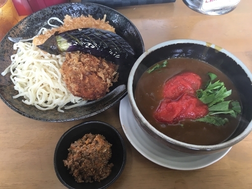 「文月の一杯 真夏のトマトカレーつけ麺C＋α」@MENYA 食い味の道有楽の写真