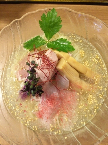 「冷やし鯛塩そば 980円」@鯛塩そば 灯花 本店の写真