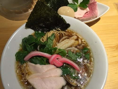 「特製蛤SOBA」@Ginza Noodles むぎとオリーブの写真