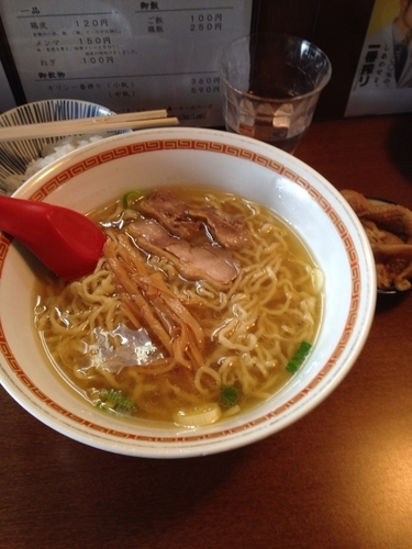「中華そば醤油＋ご飯＋鶏皮」@中華そば 嘉一の写真
