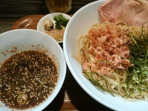 「冷やしつけそば＋ビール＆味玉」@麺屋きころくの写真