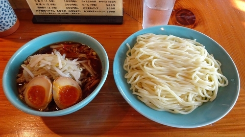 「野菜入り（800円）＋味玉（100円）」@つけそば屋 麺楽の写真