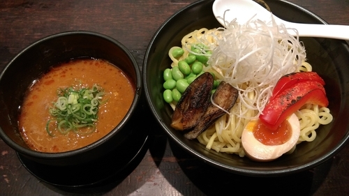 「限定　キーマカレーつけめん　あつもり」@節骨麺たいぞう 池袋本店の写真