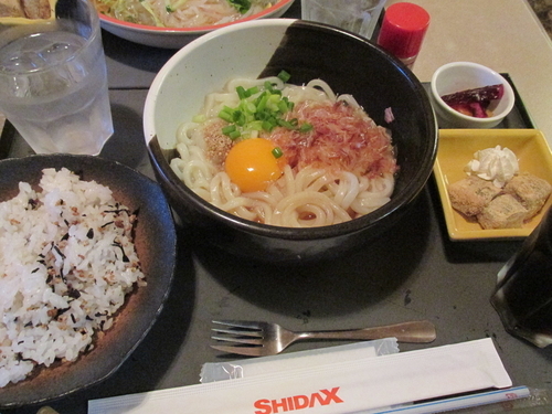 「五穀ひじきご飯と釜玉うどん　「620円」」@シダックス 春日部ユリノキ通り店の写真