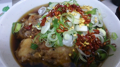 「ジャンボゲソそば」@一由そば 日暮里店の写真