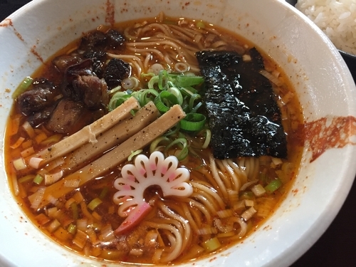 「辣香麺(ご飯セット) 850円」@麺奏 神楽の写真