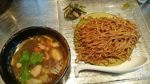 「鴨つけそば 900円」@日の丸さんじの写真