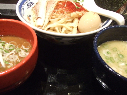 「２種つけ麺　１２５０円」@つけ麺や 武双の写真