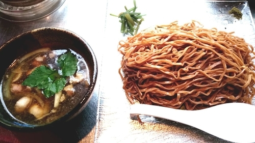 「鴨つけそば（大盛）」@日の丸さんじの写真