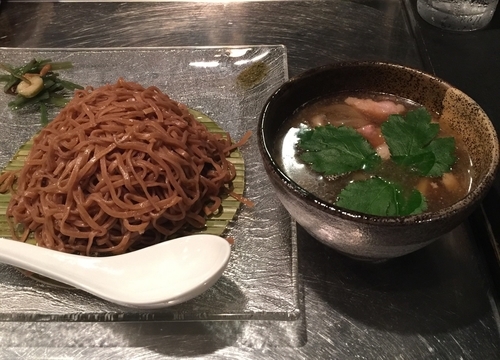 「鴨つけそば 900円」@日の丸さんじの写真