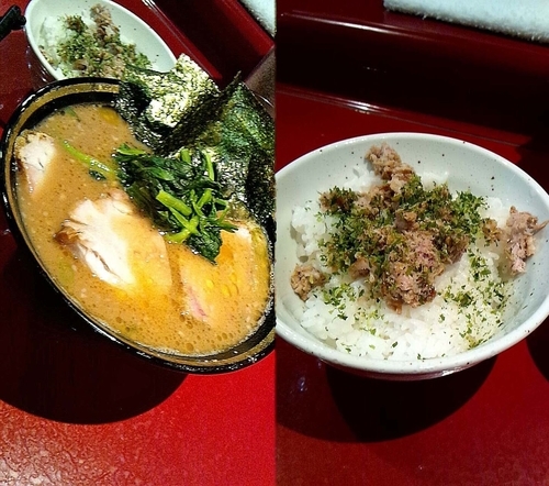 「『チャーシューメン+ライス(￥800+110)』」@厚木家の写真