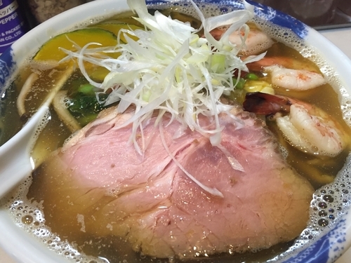 「（10食限定）エビ・イカ・夏野菜のあんかけ麺¥880」@麺屋 扇 SENの写真