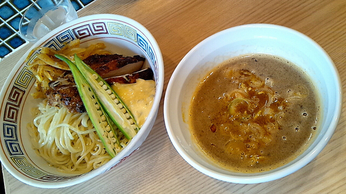 「限定『タンドリーチキン カレーつけ麺(￥900)』」@ほっこり中華そば もつけの写真
