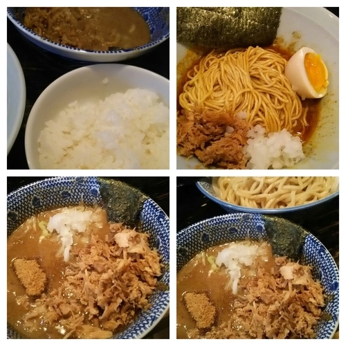 「つけ麺中盛り＋ニボカレー和え玉（スパイシーver)＋ライス」@狼煙 〜NOROSHI〜の写真