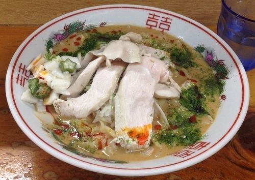 「冷し納豆担々麺(限定･半ライス付)900円」@口樂の写真
