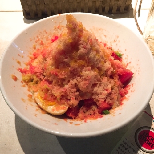 「海老冷やしトマトまぜそば」@麺や 海老庵の写真