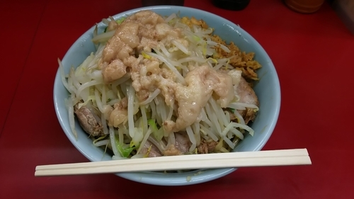 「ネギ汁なし」@ラーメン二郎 中山駅前店の写真