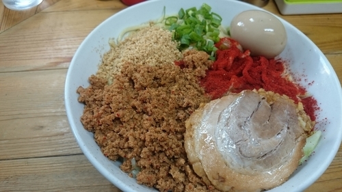 「特製汁なし坦々麺大盛(1080円)＋辛しびれ(50円)」@自家製麺 てんかの写真