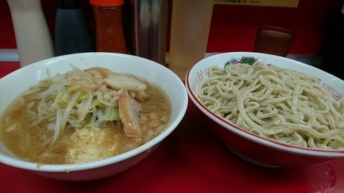 「小つけ麺 ニンニク脂ちょい増し」@ラーメン二郎 湘南藤沢店の写真