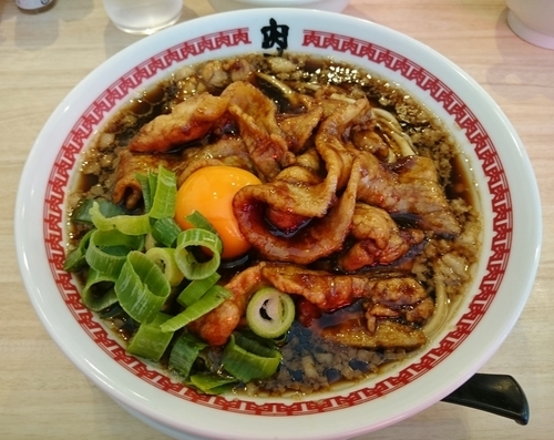 「肉汁麺レベル１＋白飯  880円」@肉汁麺ススム 秋葉原本店の写真