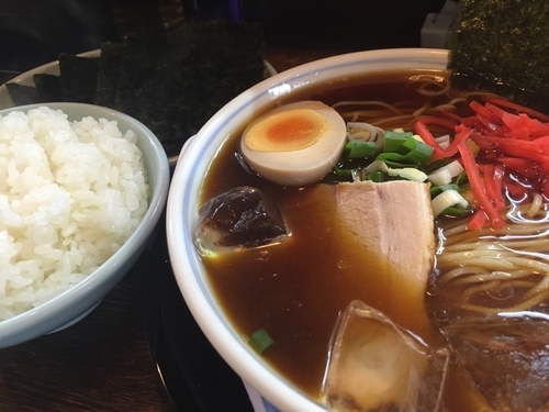 「冷やしらーめん 750円 ライス 150円 海苔無料」@東京煮干中華そば 三三㐂 大森の写真